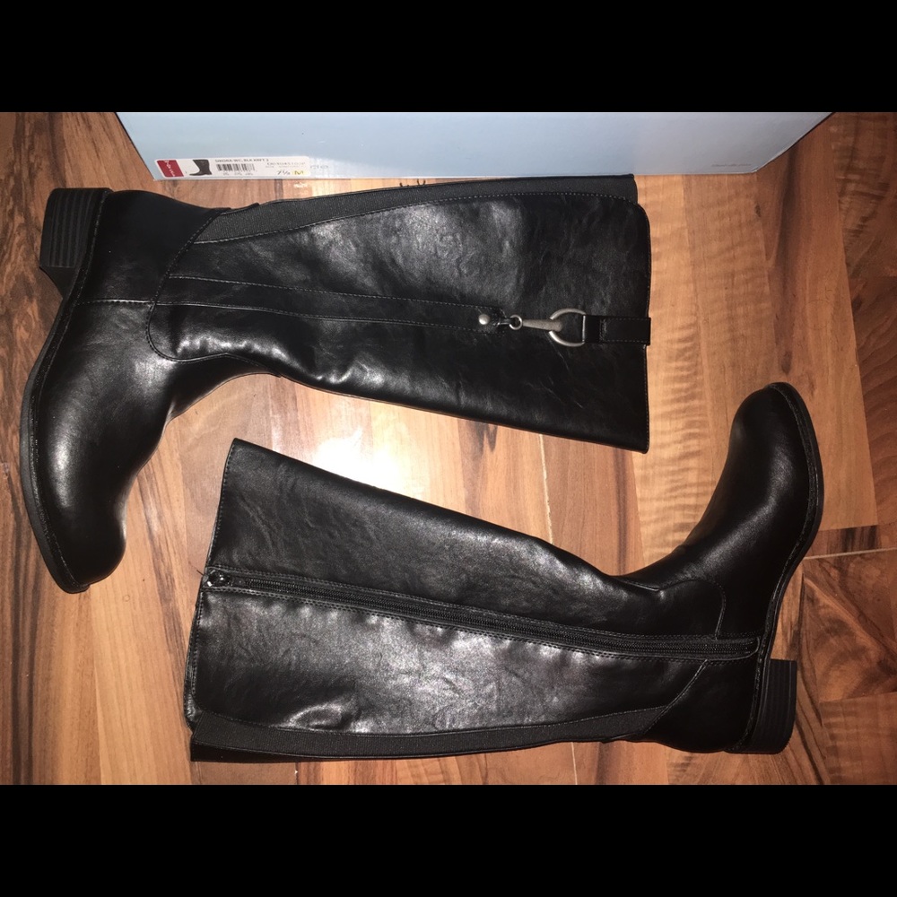Black English Riding Style Fashion Boot